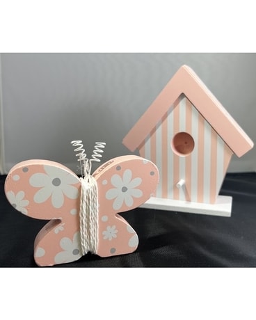 Pink Bird house and Butterfly Gifts