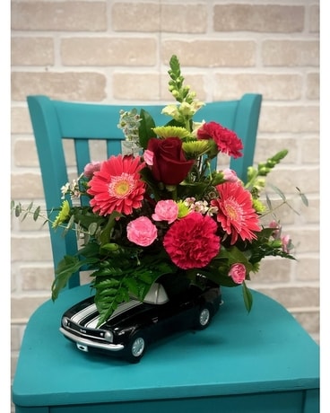 Kameo's Chevy Camero Bouquet Flower Arrangement