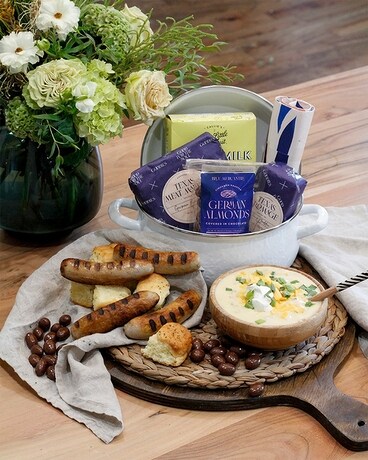 Loaded German Potato Soup in Dutch Oven Gift Basket