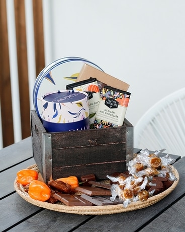 SpicySweet Chocolates & Caramels Goodie Box Gift Basket