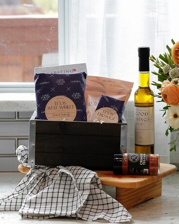 Tex-Orleans Andouille Truffle Cheddar Box Gift Basket
