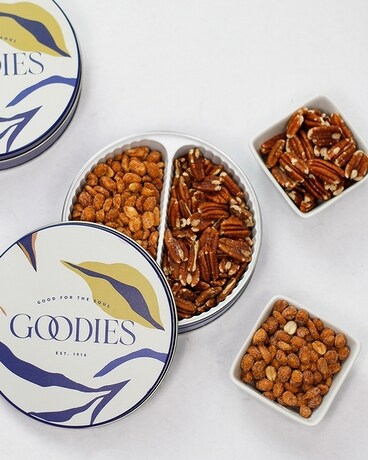 Pecans & Honey Peanuts Texas Twosome Tin Gift Basket