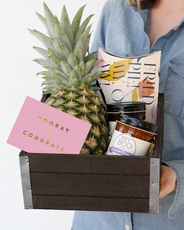 You Crushed It Pineapples & Pies Crate Gift Basket