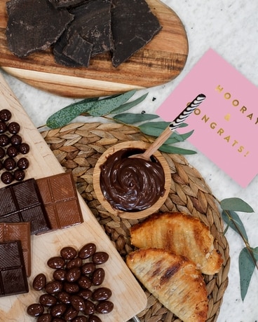 Nothing Says Cheers Like Chocolate Congrats Crate Gift Basket