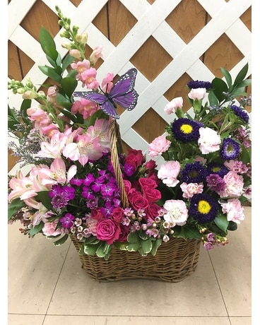 Country Basket Blooms Flower Arrangement