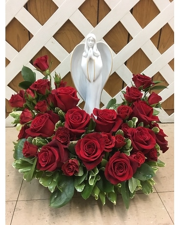 Forever our Angel Rose Tribute Flower Arrangement