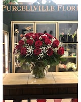 36 With Baby's Breath size,  inches height and  inches wide.