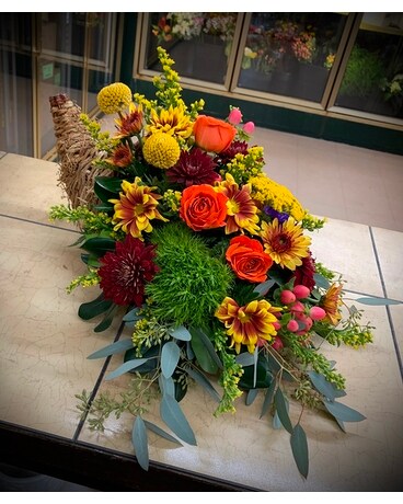 Cornucopia Flower Arrangement