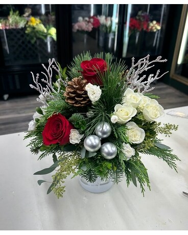 Winter Cylinder Flower Arrangement