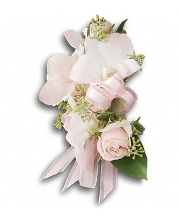 Beautiful Blush Corsage Flower Arrangement