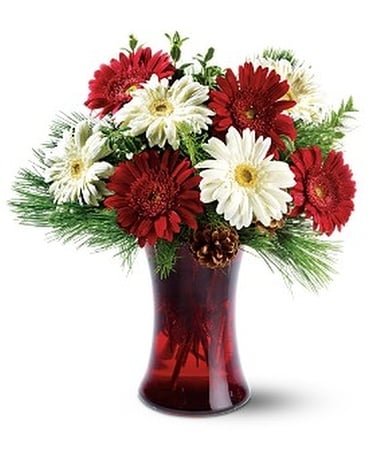Festive Gerberas Flower Arrangement