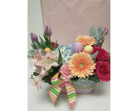 Easter Delight Centerpiece Flower Arrangement