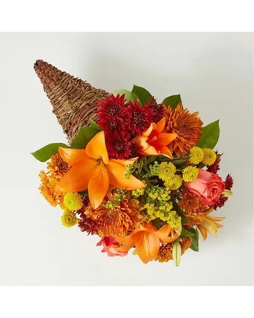 Bouquet of Blessings Cornucopia Flower Arrangement