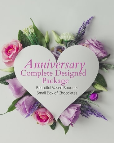 Anniversary Complete Designed Package Flower Arrangement