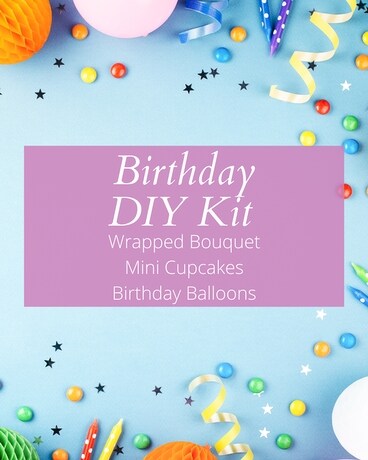 Birthday DIY Kit Flower Arrangement