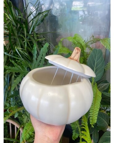 White Pumpkin Flower Arrangement