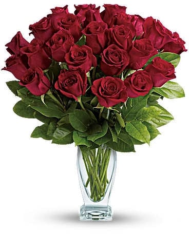 Two Dozen Red Roses Flower Arrangement