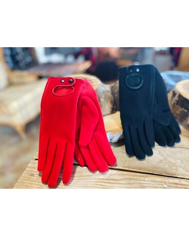 Suede Key Hole Gloves Flower Arrangement