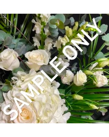 Cut & Wrapped: White Flower Arrangement
