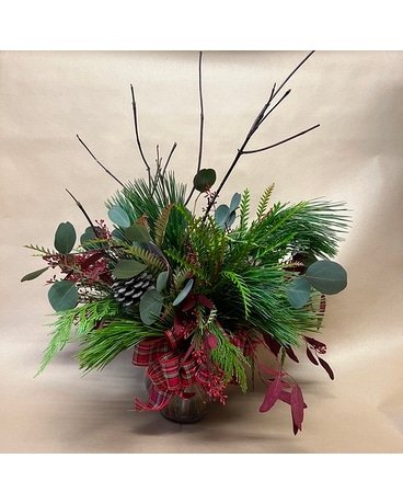 Evergreen Arrangement Flower Arrangement