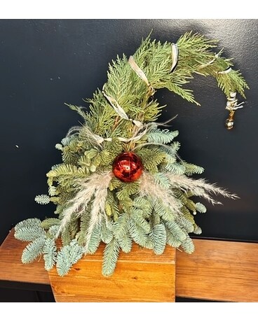 Gnome for the Holidays Flower Arrangement
