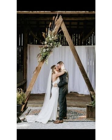 Pampas Grass Ceremony Wedding Arrangement