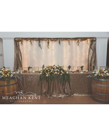 Vintage Vibes Headtable Wedding Arrangement