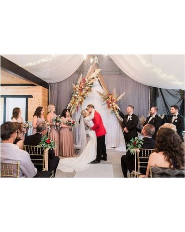 Autumn & Pampas Grass Ceremony Wedding Arrangement