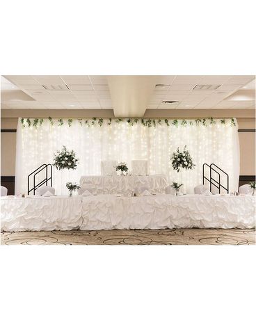 White Headtable Wedding Arrangement