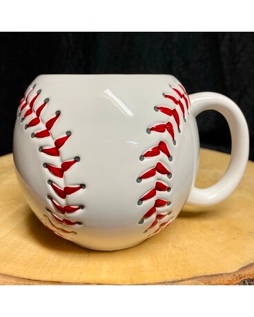 Designer’s Choice: Baseball Mug Flower Arrangement