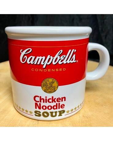 Designer’s Choice: Campbell’s Soup Mug Flower Arrangement