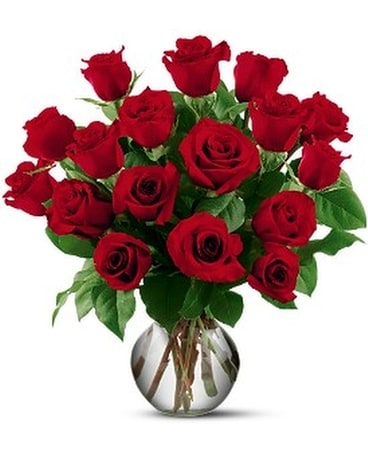 18 Red Roses Flower Arrangement