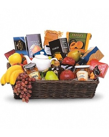 Grande Gourmet Fruit Basket Basket Arrangement