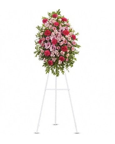 Pink Tribute Spray Sympathy Arrangement