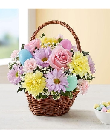 Easter Egg Basket Flower Arrangement