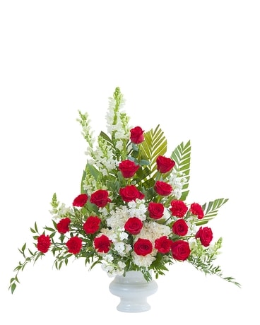 Enduring Strength Urn Flower Arrangement