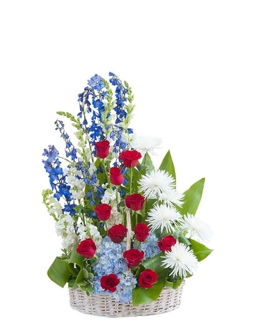 Honor Basket Tribute Flower Arrangement