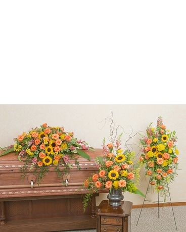 Heaven's Sunset Trio Flower Arrangement