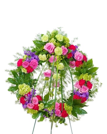 Forever Cherished Wreath Flower Arrangement