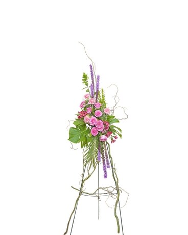Peaceful Pink Standing Spray Flower Arrangement