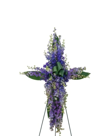 Lovely Lavender Cross Flower Arrangement