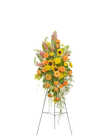 Heaven's Sunset Standing Spray Flower Arrangement