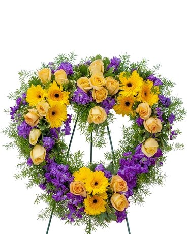 Vivid Memories Heart Flower Arrangement