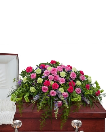 Forever Cherished Casket Spray Flower Arrangement