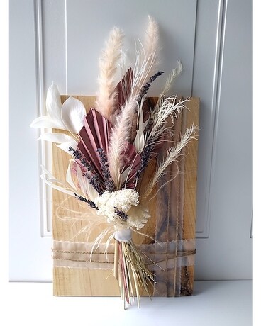 Dried Wooden Wall Decor by Pam Dried Flowers