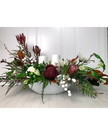 Marshmallow Fireside Flower Arrangement