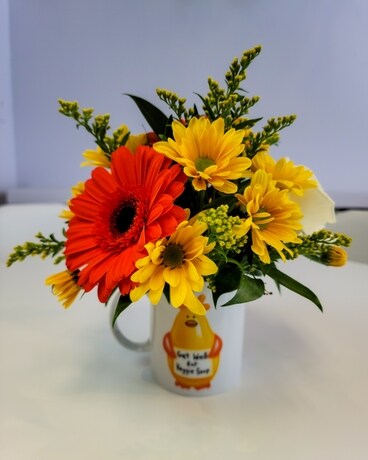 Get well, Eat Veggie Soup Flower Arrangement