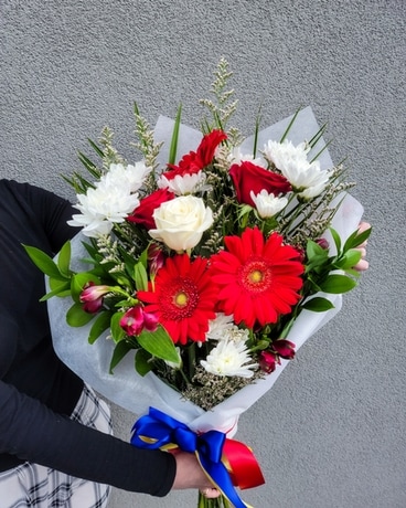 School Spirit Presentation Bouquet Flowers