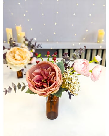 Mini Early Autumn Artificial Bud Vases Flower Arrangement