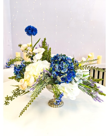 Delph Blue Artificial Arrangement Flower Arrangement